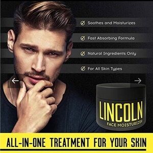 Lincoln Face Moisturizer, Styling Paste, and Beard Balm Set